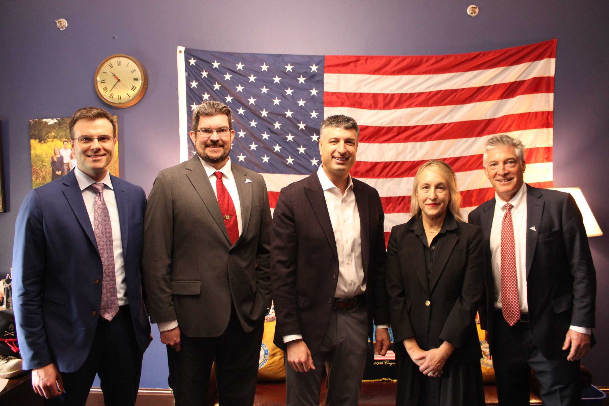 American Promise Chief Program Officer & General Counsel Brian Boyle, Director of Congressional Affairs Bob Noziglia, Rep. Barrett, American Promise President Anastasia Khoo, and CEO Jeff Clements.