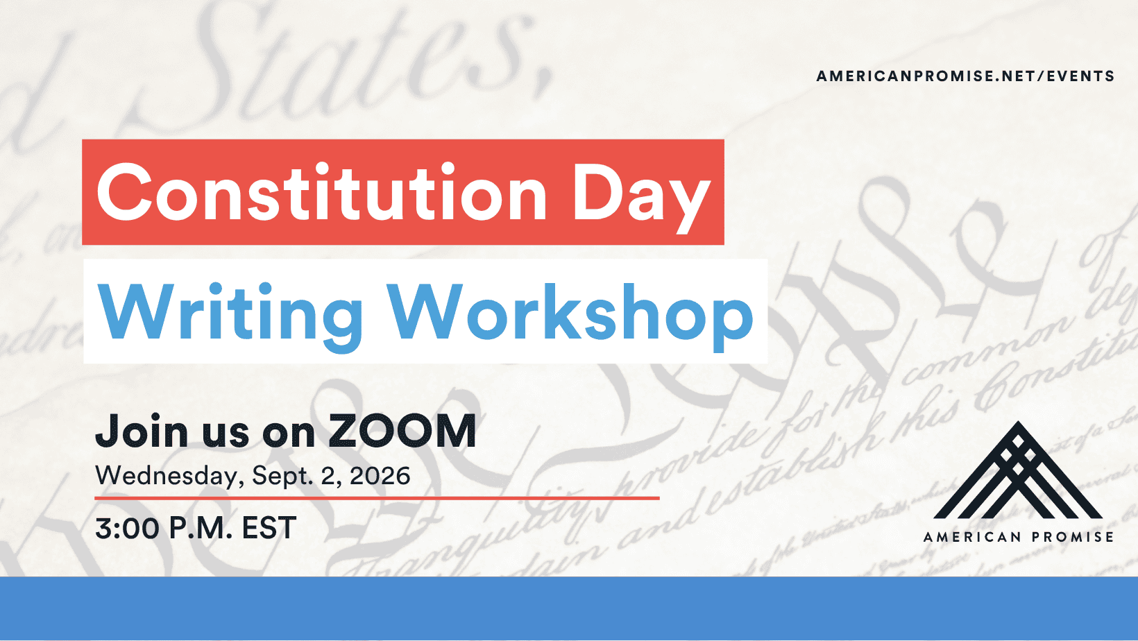 Constitution Day Writing Workshop September 2